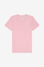 Bella+Canvas 3005 – V-Neck Tee Pink Front