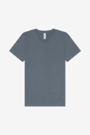 Bella+Canvas 3005 – V-Neck Tee Steel Blue Front