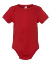 Infant Baby Rib Bodysuit - 4400 Red Front