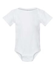 Infant Baby Rib Bodysuit - 4400 White Front