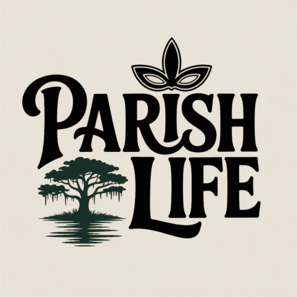 Parish Life Digital svg, png, ai, eps, dxf Files, Louisiana Home Decor, Southern Charm, Bayou State, Live Oak Tree, Mardi Gras Mask Design