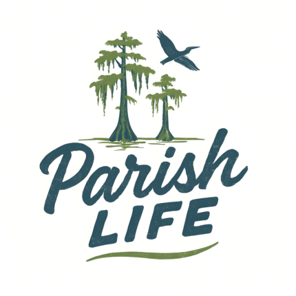 Parish Life Digital svg png ai eps dxf Files, Louisiana Cypress Trees Bird Silhouette, Southern Living Graphic, diy Crafts Projects
