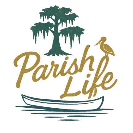 Parish Life Digital svg, png, ai, eps, dxf Files, Louisiana Swamp Scene, Bayou State, Pelican Art, Cypress Tree Illustration